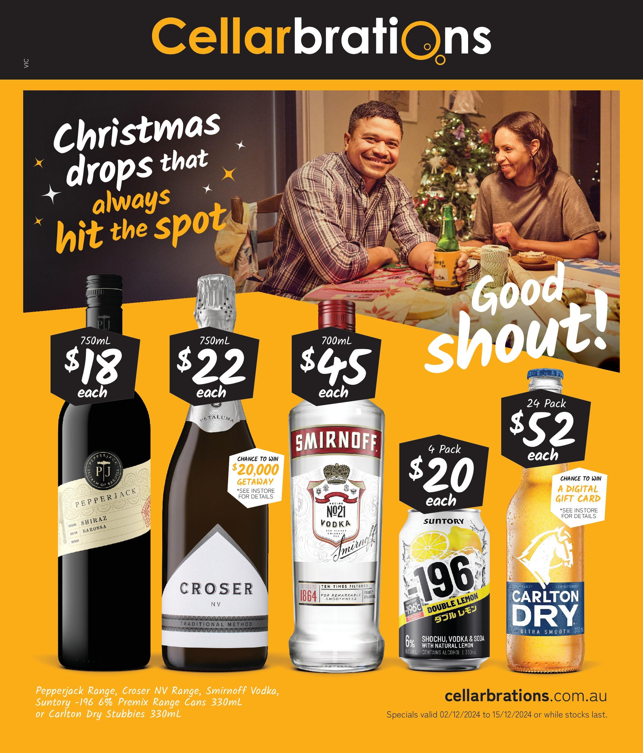 Cellarbrations Catalogue VIC - 02/12/2024 > weekly / monthly specials | Page: 1 | Products: Vodka, Lemon, Digital