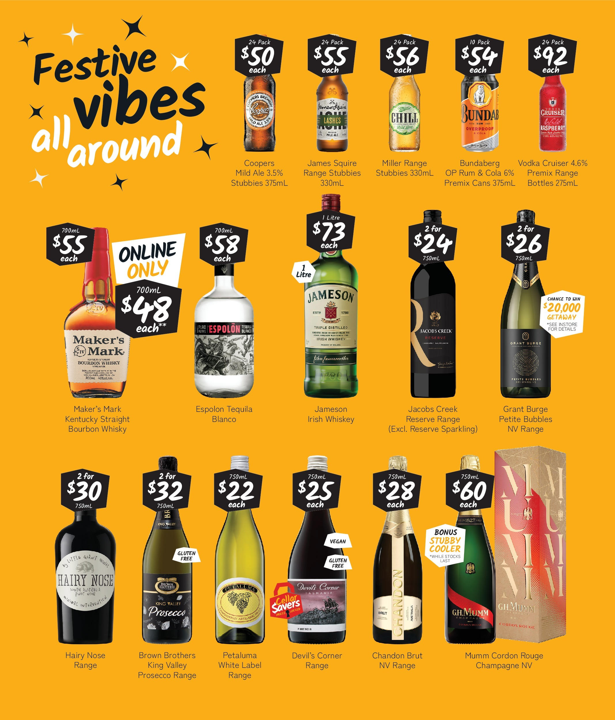 Cellarbrations Catalogue NT - 01/12/2024 > weekly / monthly specials | Page: 3 | Products: Bourbon, Vodka, Whiskey, Raspberry