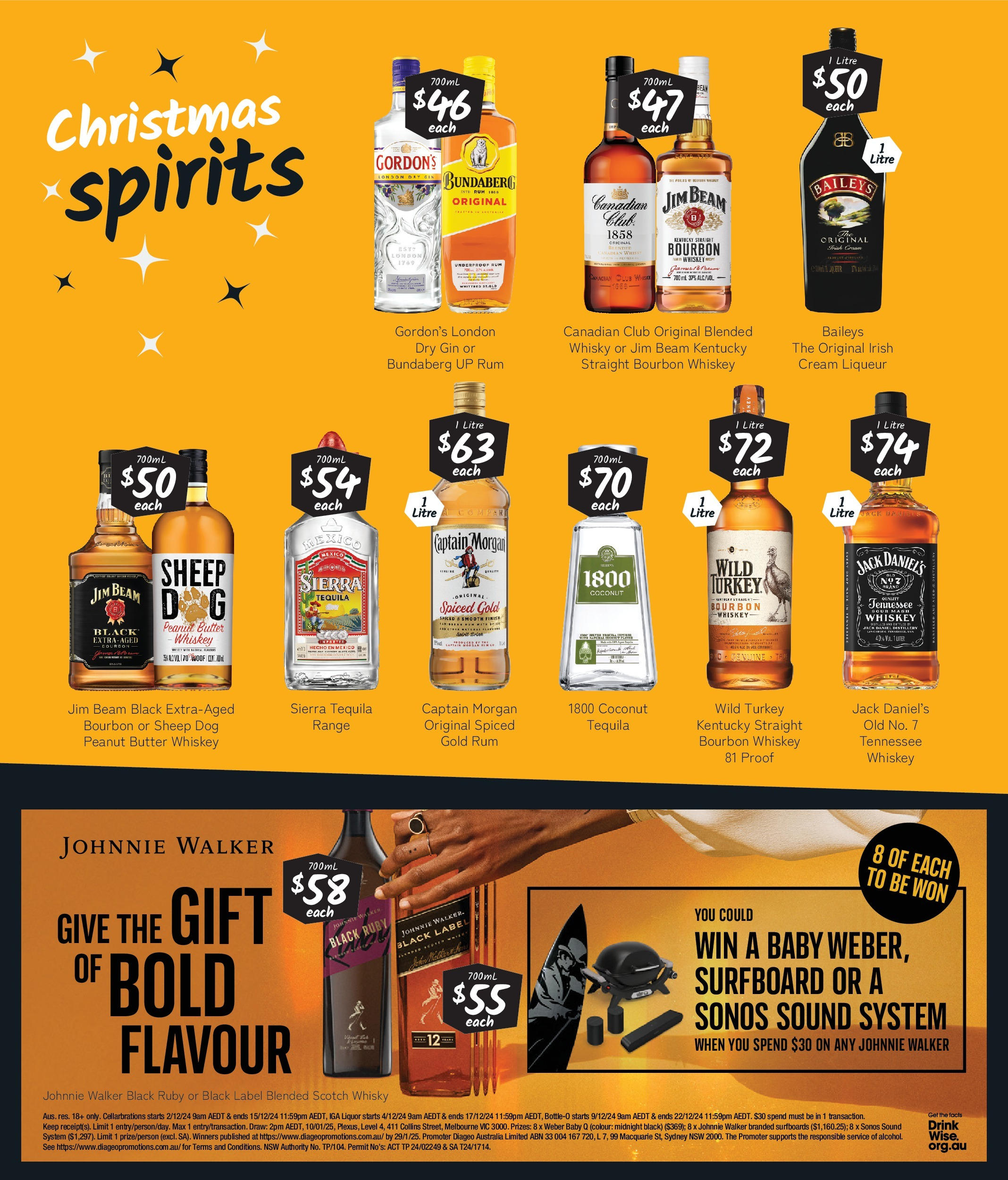 Cellarbrations Catalogue NT - 01/12/2024 > weekly / monthly specials | Page: 5 | Products: Bourbon, Gin, Cream, Scotch