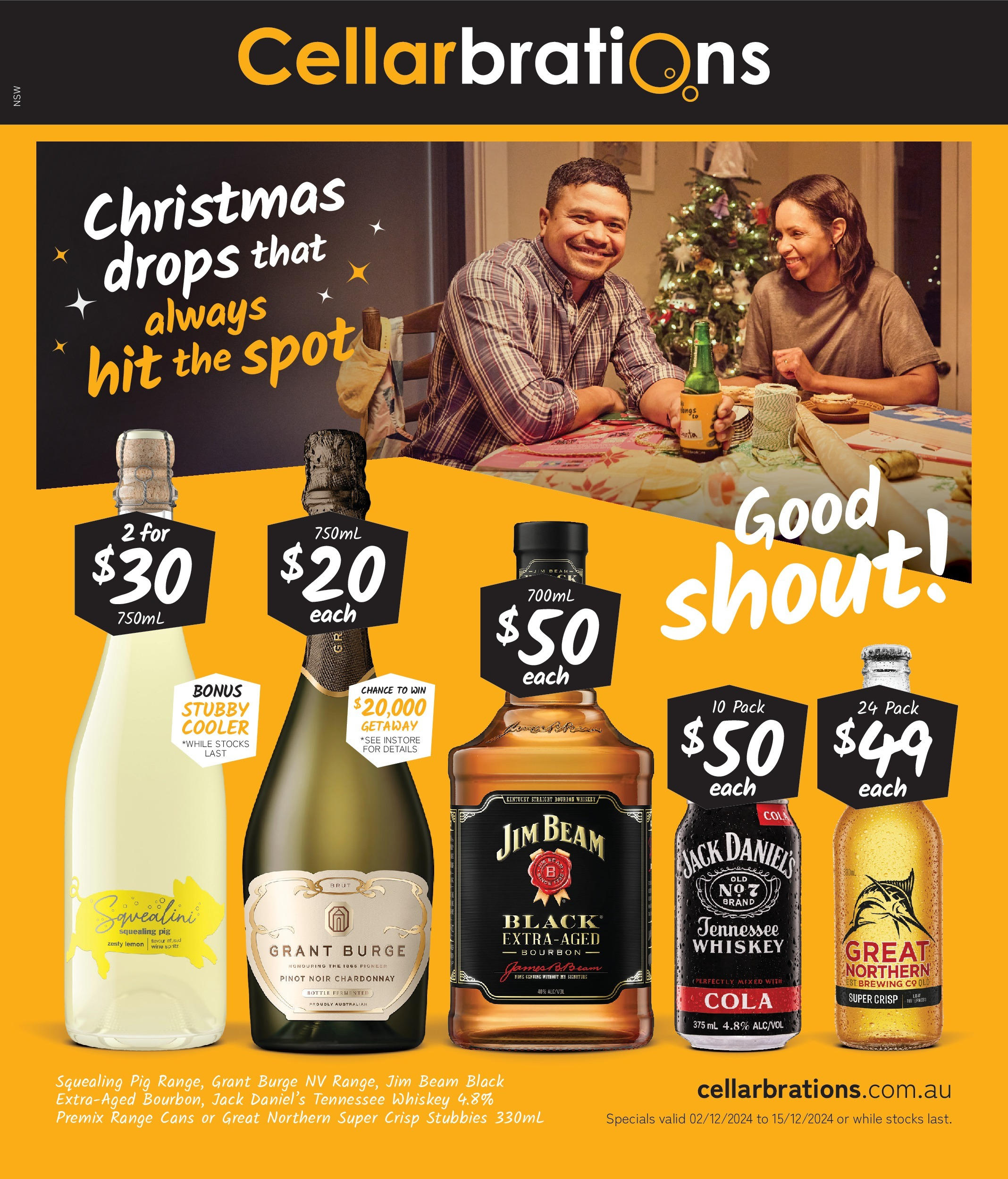 Cellarbrations Christmas 2024 sale catalogues >> specials 🎁🎄 | Page: 1 | Products: Bourbon, Whiskey, Lemon