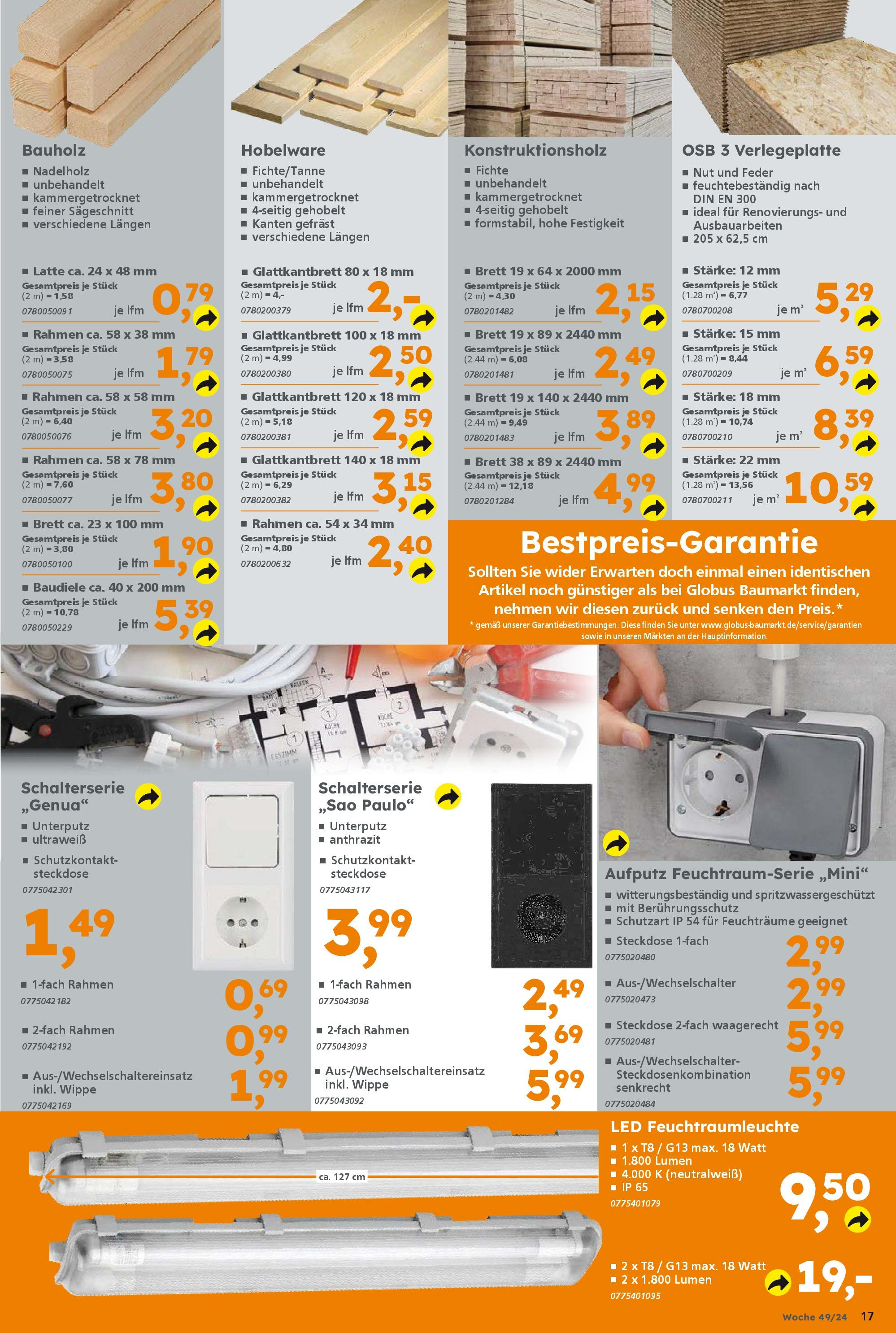 Globus Baumarkt - Forchheim, Willy-Brandt-Allee 1 (ab 01.12.2024) zum Blättern | Seite: 17 | Produkte: Steckdose