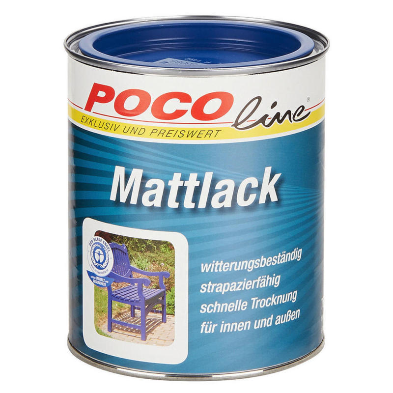 POCOline Acyl Buntlack enzianblau matt ca. 0,75 l