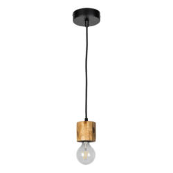 SPOT Light Pendelleuchte 71689104 schwarz kiefer Metall Kiefer L/D: ca. 100x10 cm E27 1 Brennstellen