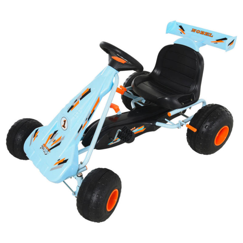 HOMCOM Kinder-Go-Kart hellblau B/H/L: ca. 66x59x97 cm