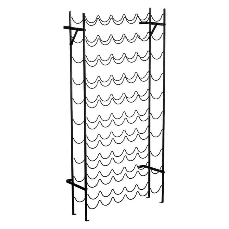 HOMCOM Weinregal schwarz Metall B/H/T: ca. 63x118x20,5 cm