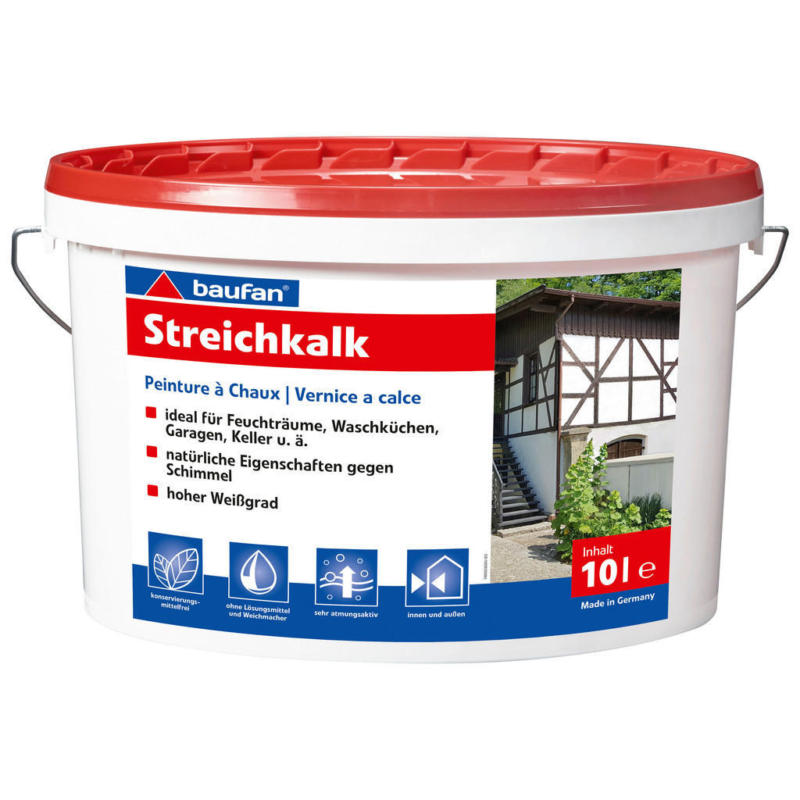 Baufan Streichkalk weiß ca. 10 l