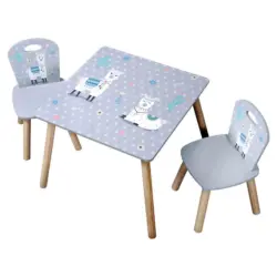Kesper Kindertisch mit zwei St&uuml;hlen