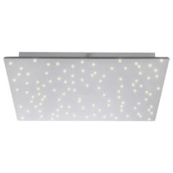 Just Light Deckenleuchte PN14671-55 Sparkle stahlfarbig Aluminium Stahl Kunststoff B/H/L: ca. 45x4x45 cm