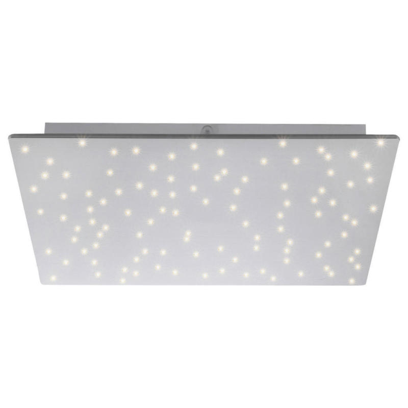 Just Light Deckenleuchte PN14671-55 Sparkle stahlfarbig Aluminium Stahl Kunststoff B/H/L: ca. 45x4x45 cm