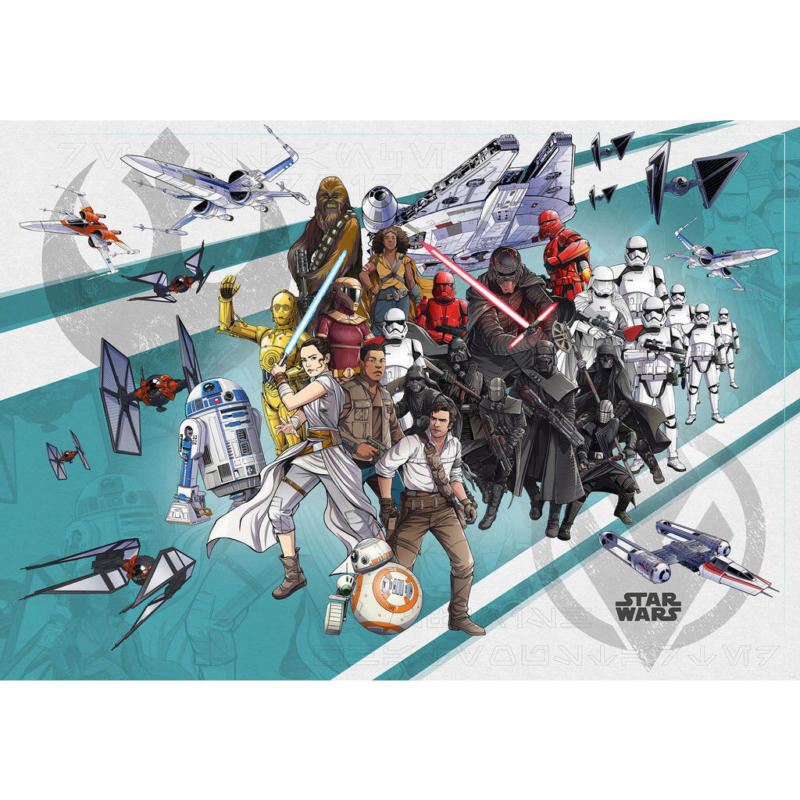 Komar Fototapete Star Wars Cartoon Collage Wide multicolor B/H: ca. 400x280 cm