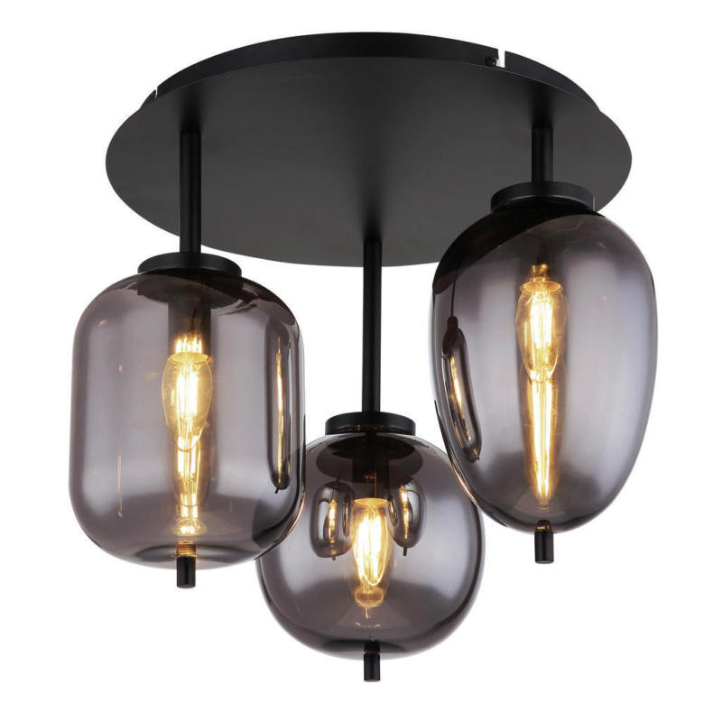 GLOBO Deckenleuchte BLACKY 15345-3D