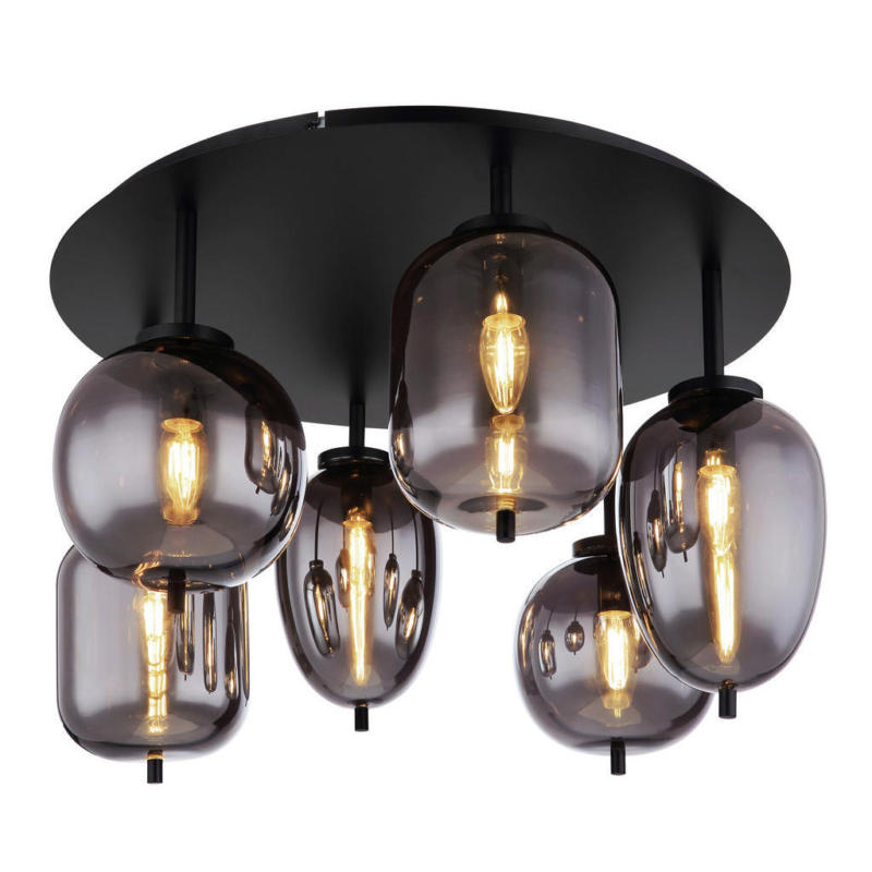 GLOBO Deckenleuchte BLACKY 15345-6D