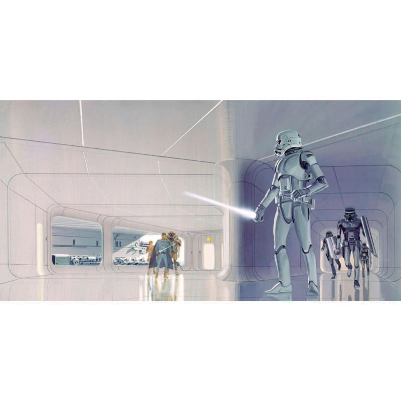 Komar Fototapete Star Wars RMQ Stormtrooper Hallway weiß B/H: ca. 500x250 cm