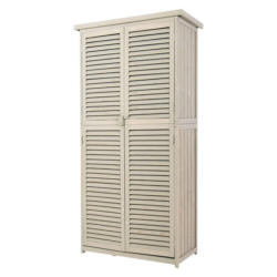 Outsunny Gartenschrank grau Kiefer B/H/L: ca. 46,5x160x87 cm