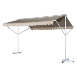 Outsunny Standmarkise creme Polyester-Mischgewebe B/H/L: ca. 294x250x295 cm