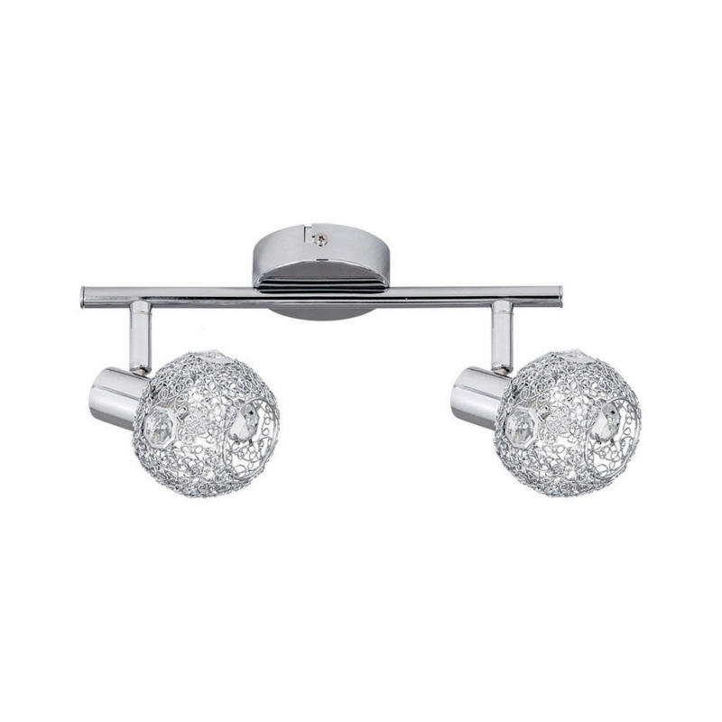 SPOT Light Spotbalken 2295228 Chrom Metall B/H/T: ca. 29x13x10 cm G9 2 Brennstellen