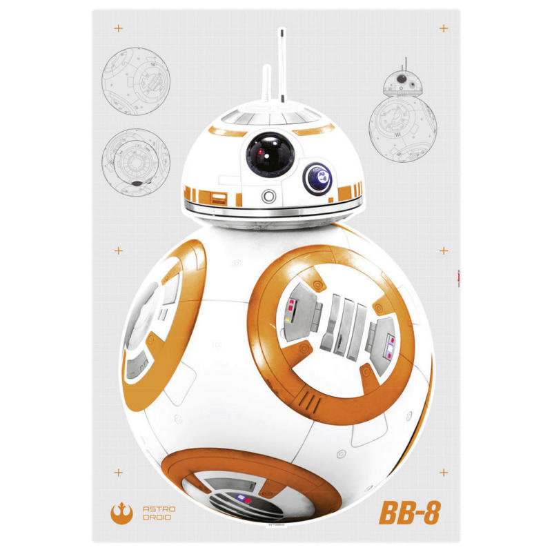 Komar Wandtattoo Star Wars BB-8 Star Wars Star Wars BB-8 B/L: ca. 100x70 cm