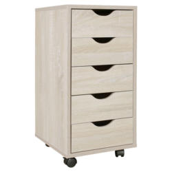 Rollcontainer braun Spanplatte B/H/T: ca. 33x64x38 cm