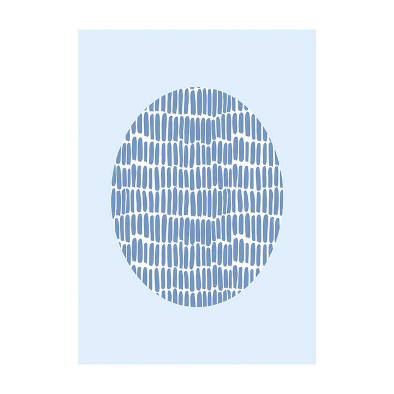 Komar Wandbild Shelly Patterns Blue Muscheln B/L: ca. 30x40 cm