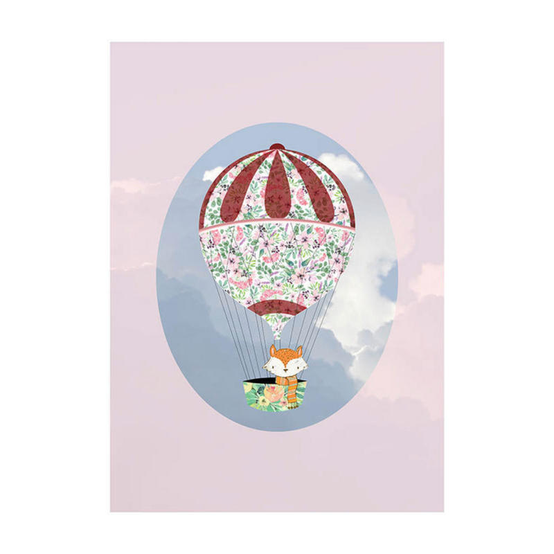 Komar Wandbild Happy Balloon Rose Luftballons B/L: ca. 30x40 cm