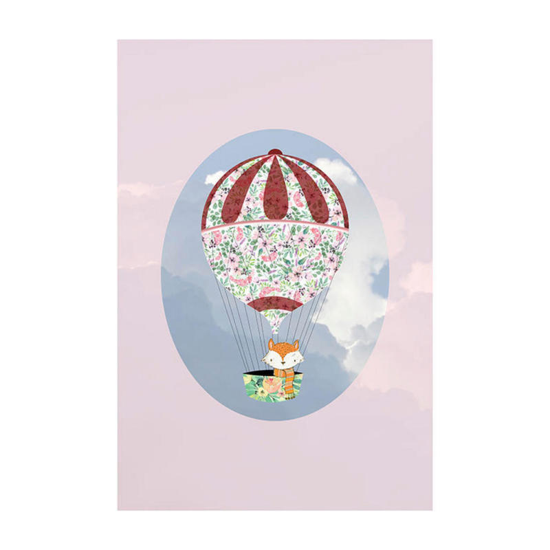 Komar Wandbild Happy Balloon Rose Luftballons B/L: ca. 50x70 cm