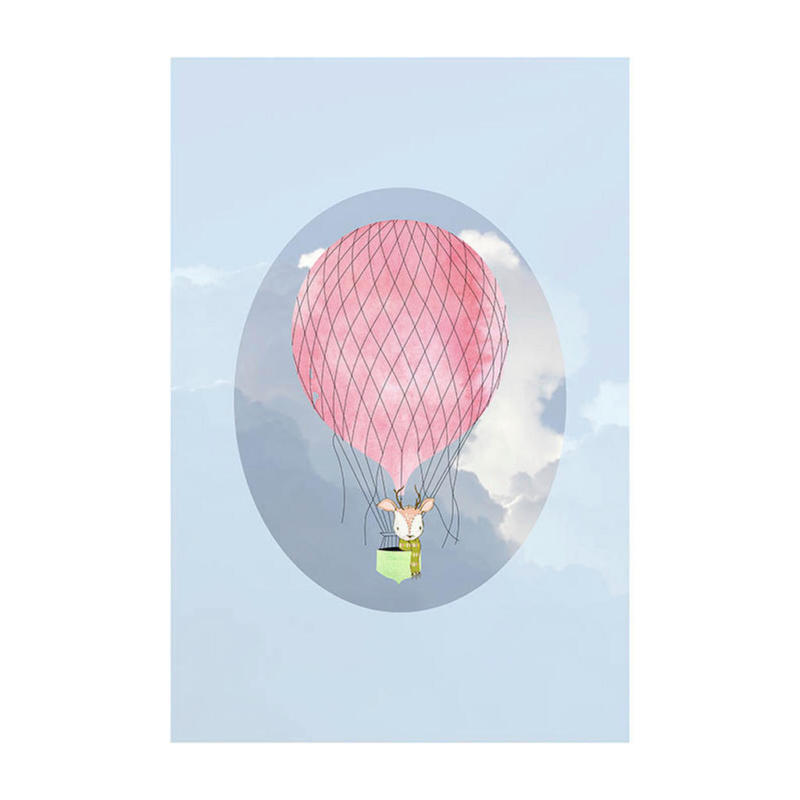 Komar Wandbild Happy Balloon Blue Luftballons B/L: ca. 50x70 cm