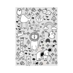 Komar Wandbild Scribble Park Tiere B/L: ca. 40x50 cm