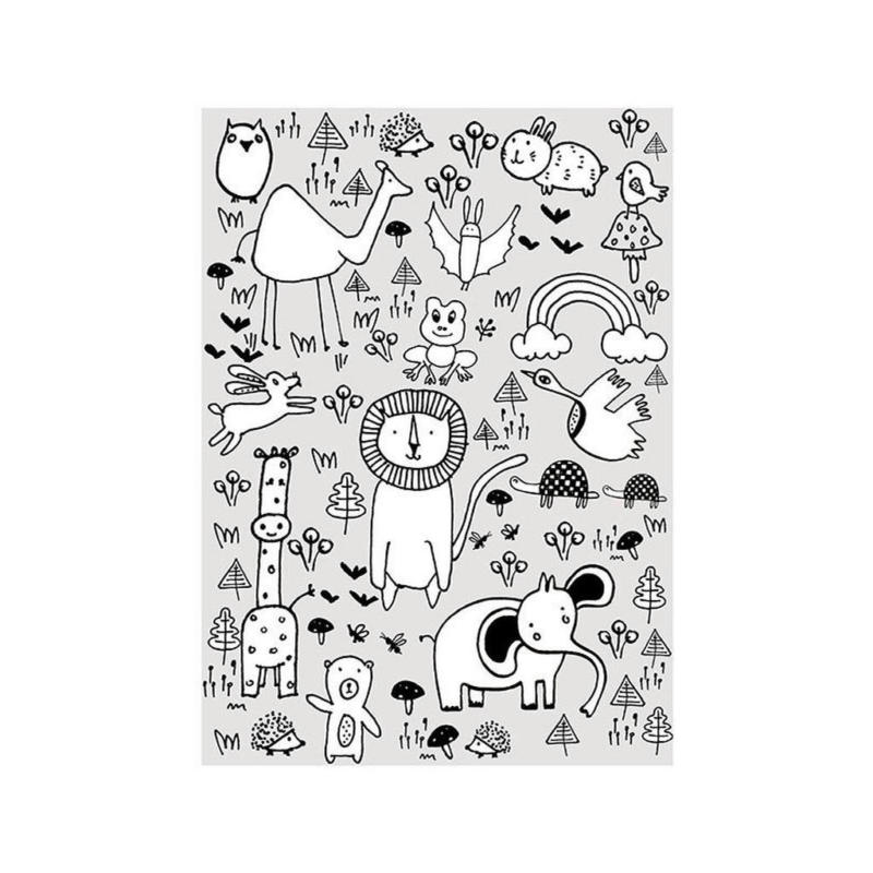 Komar Wandbild Scribble Park Tiere B/L: ca. 30x40 cm