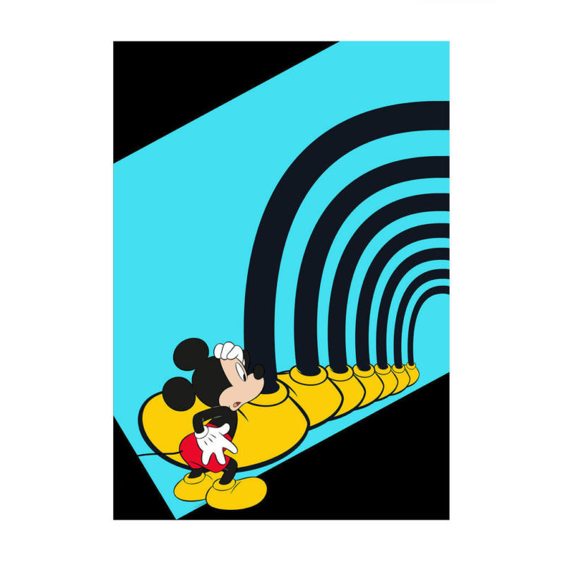 Komar Wandbild Mickey Mouse Foot Tunnel Disney B/L: ca. 30x40 cm