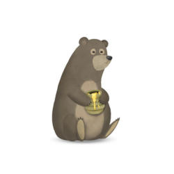 Komar Wandbild Cute Animal Bear