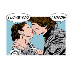 Komar Wandbild Star Wars Classic Comic Quote Leia Star Wars - Intro B/L: ca. 70x50 cm