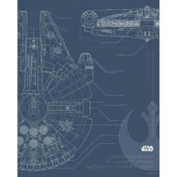 Komar Wandbild Star Wars Blueprint Falcon Star Wars B/L: ca. 40x50 cm