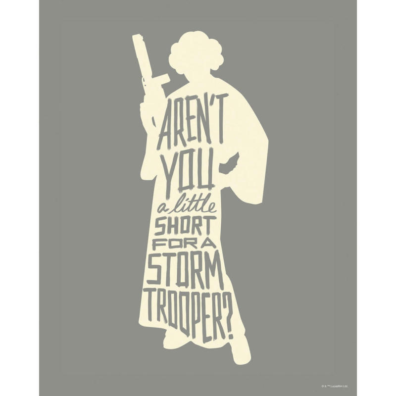 Komar Wandbild Star Wars Silhouette Quotes Leia Disney B/L: ca. 40x50 cm