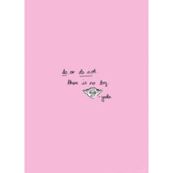 Komar Wandbild Star Wars Quote Yoda Cute Star Wars B/L: ca. 50x70 cm