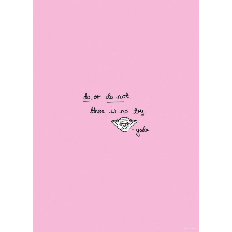 Komar Wandbild Star Wars Quote Yoda Cute Star Wars B/L: ca. 50x70 cm