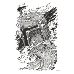 Komar Wandbild Star Wars Boba Fett Drawing Star Wars B/L: ca. 50x70 cm