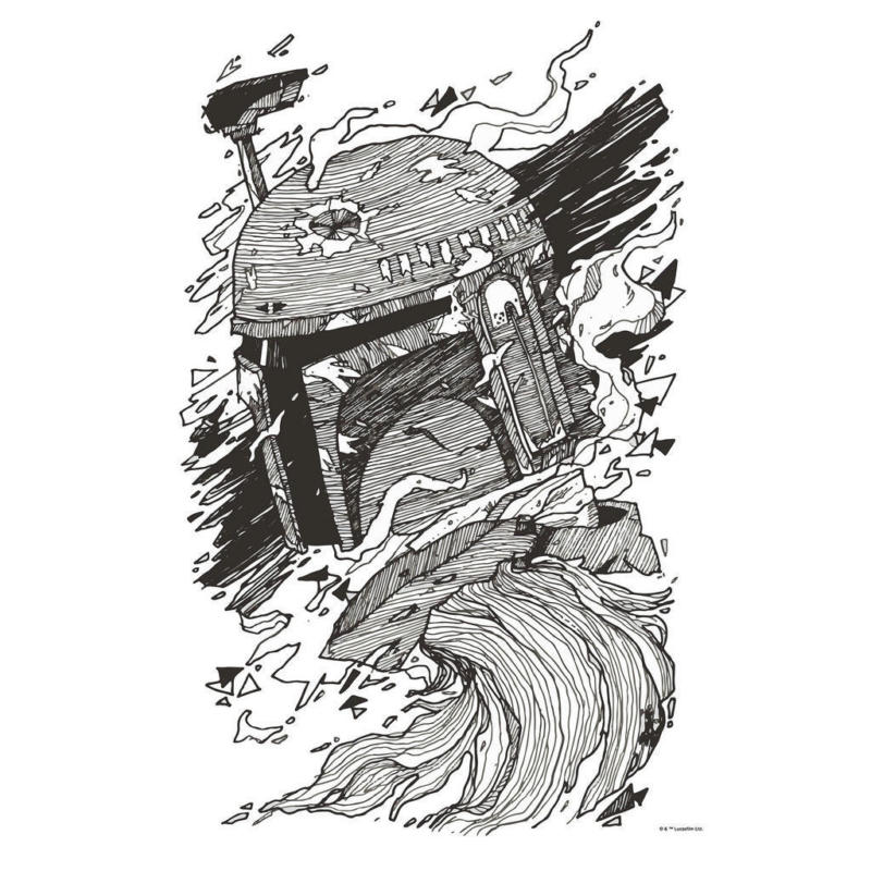 Komar Wandbild Star Wars Boba Fett Drawing Star Wars B/L: ca. 50x70 cm