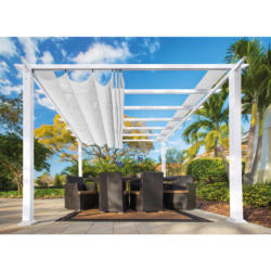 Paragon Outdoor Pavillon Florenz weiß Metall B/H/L: ca. 505x236x350 cm