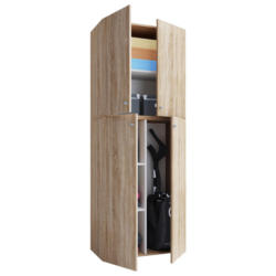 Putzschrank Lona XXL Putzschrank Eiche Sonoma Nachbildung weiß B/H/T: ca. 70x182x39 cm