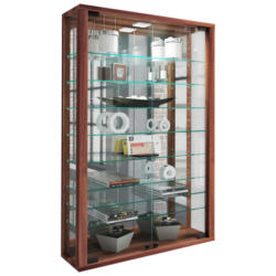 Vitrine Vitrosa nussbaum Nachbildung Holzwerkstoff Glas B/H/T: ca. 59x91x18 cm