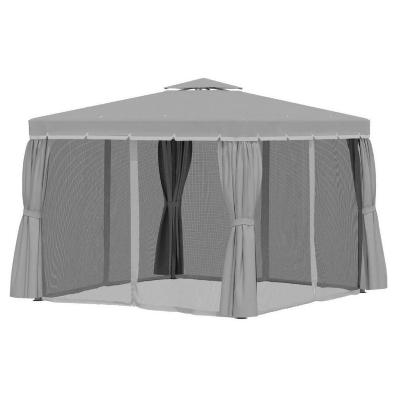 Outsunny Pavillon dunkelgrau Aluminium B/H/L: ca. 296x270x296 cm