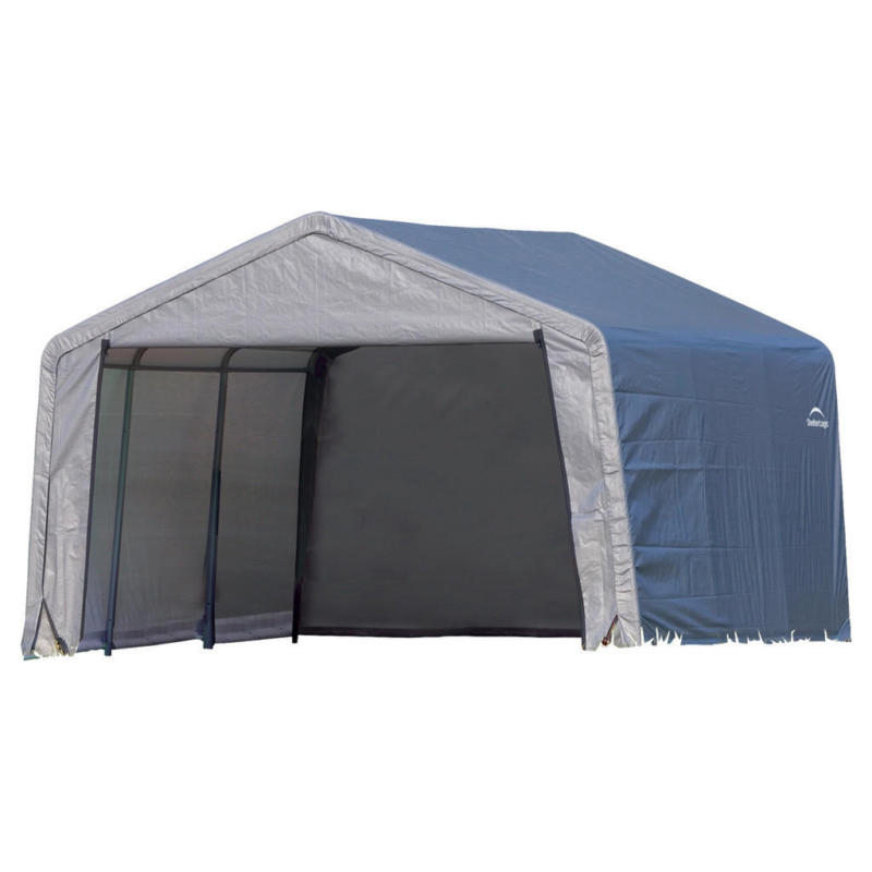 ShelterLogic Gartenhaus Shed-in-a-Box grau Metall B/H/L: ca. 370x260x370 cm