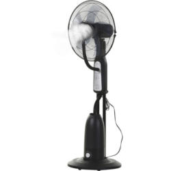 HOMCOM Standventilator mit Wasserzerstäuber schwarz Metall Kunststoff H/D: ca. 120x44 cm