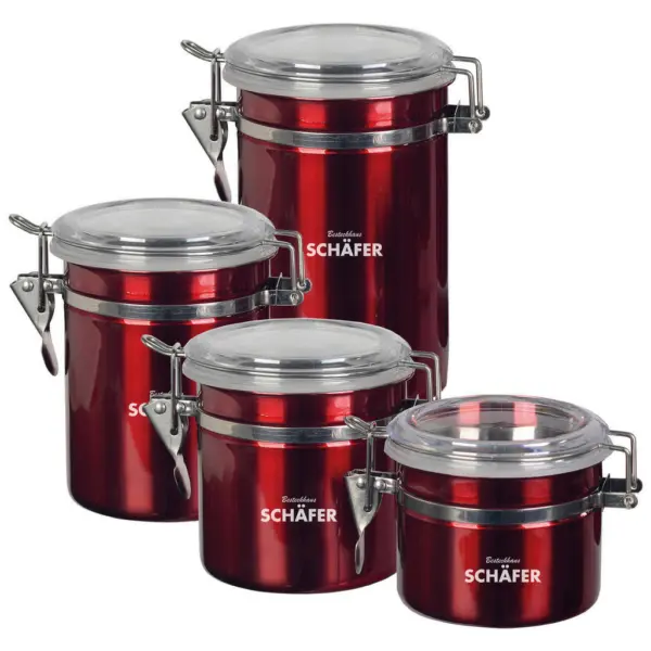 SCHÄFER Vorratsdosenset Metallic Red