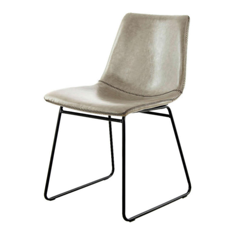 Stuhl Caila 100 2er grau Kunstleder B/H/T: ca. 47,5x82x56 cm