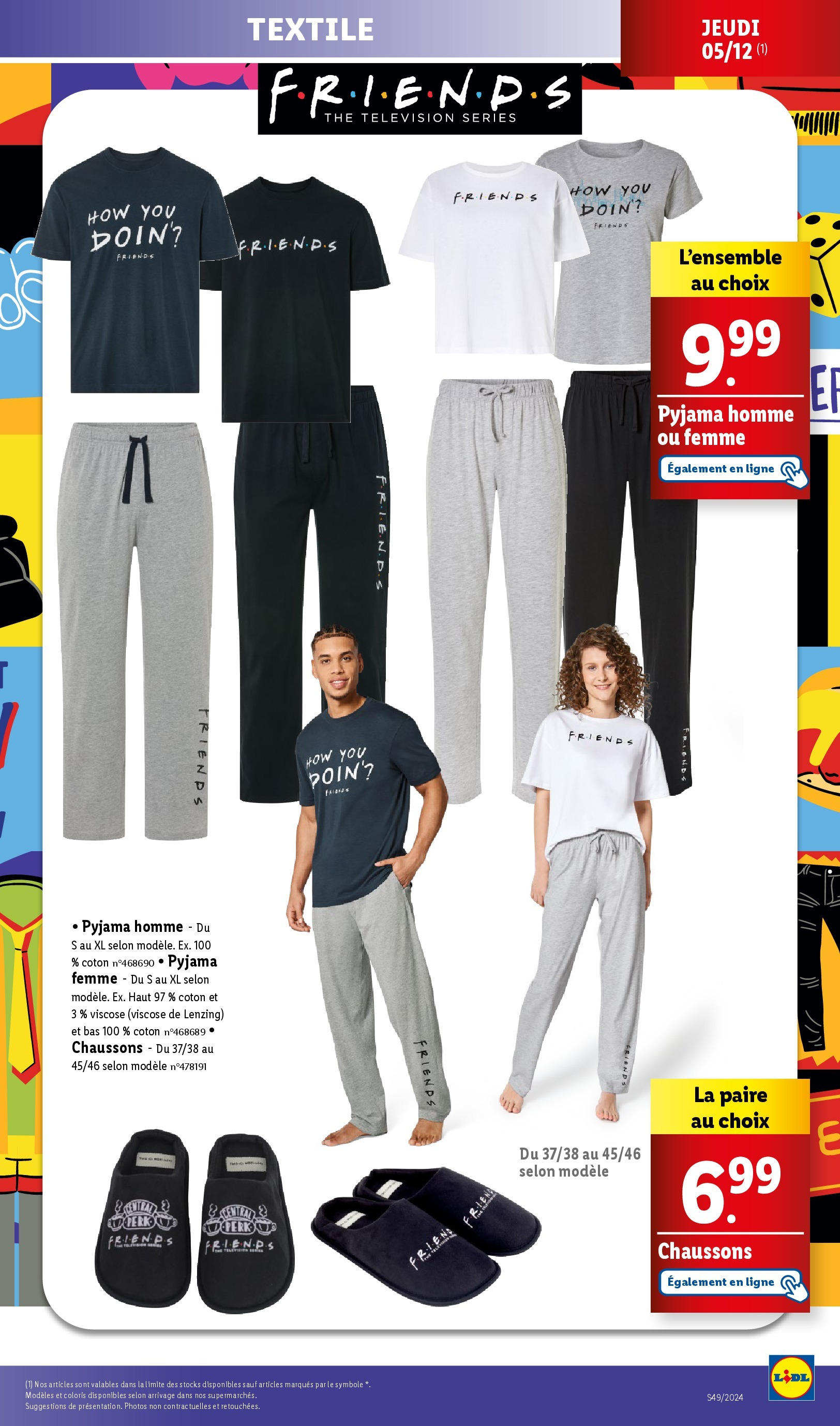 Catalogue LIDL du 03/12/2024 | Promo prospectus en ligne | Page: 57 | Produits: Télévision, Coton, Thé, Chaussons