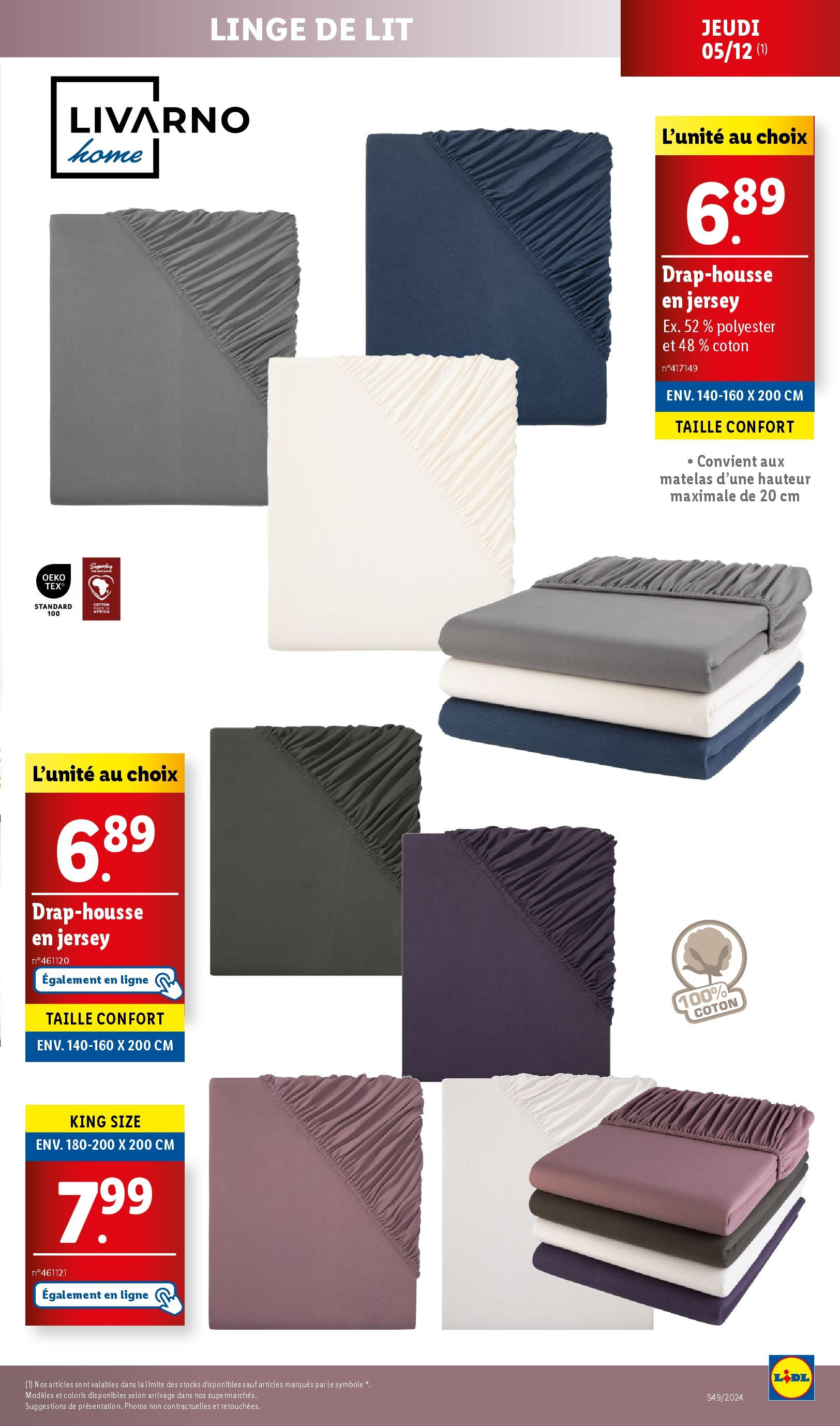 Catalogue LIDL du 03/12/2024 | Promo prospectus en ligne | Page: 59 | Produits: Coton, Lit, Matelas