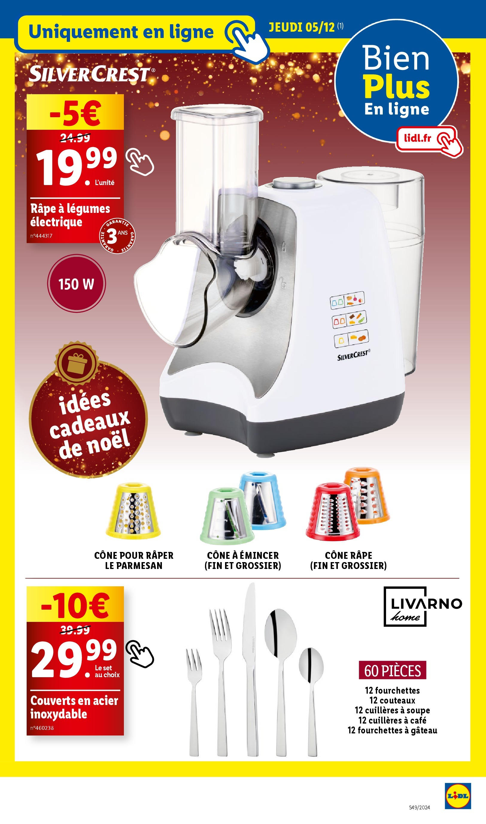 Catalogue LIDL du 03/12/2024 | Promo prospectus en ligne | Page: 61 | Produits: Soupe, Cuillères, Fourchettes, Parmesan