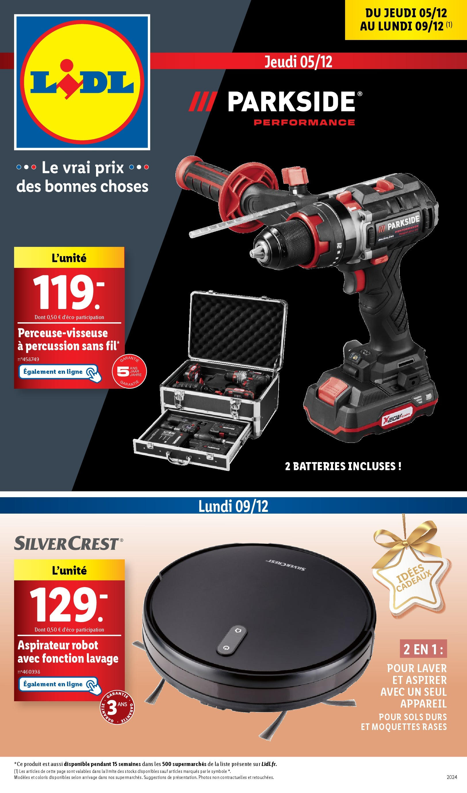 Catalogue LIDL du 03/12/2024 | Promo prospectus en ligne | Page: 1 | Produits: Aspirateur, Robot, Aspirateur robot