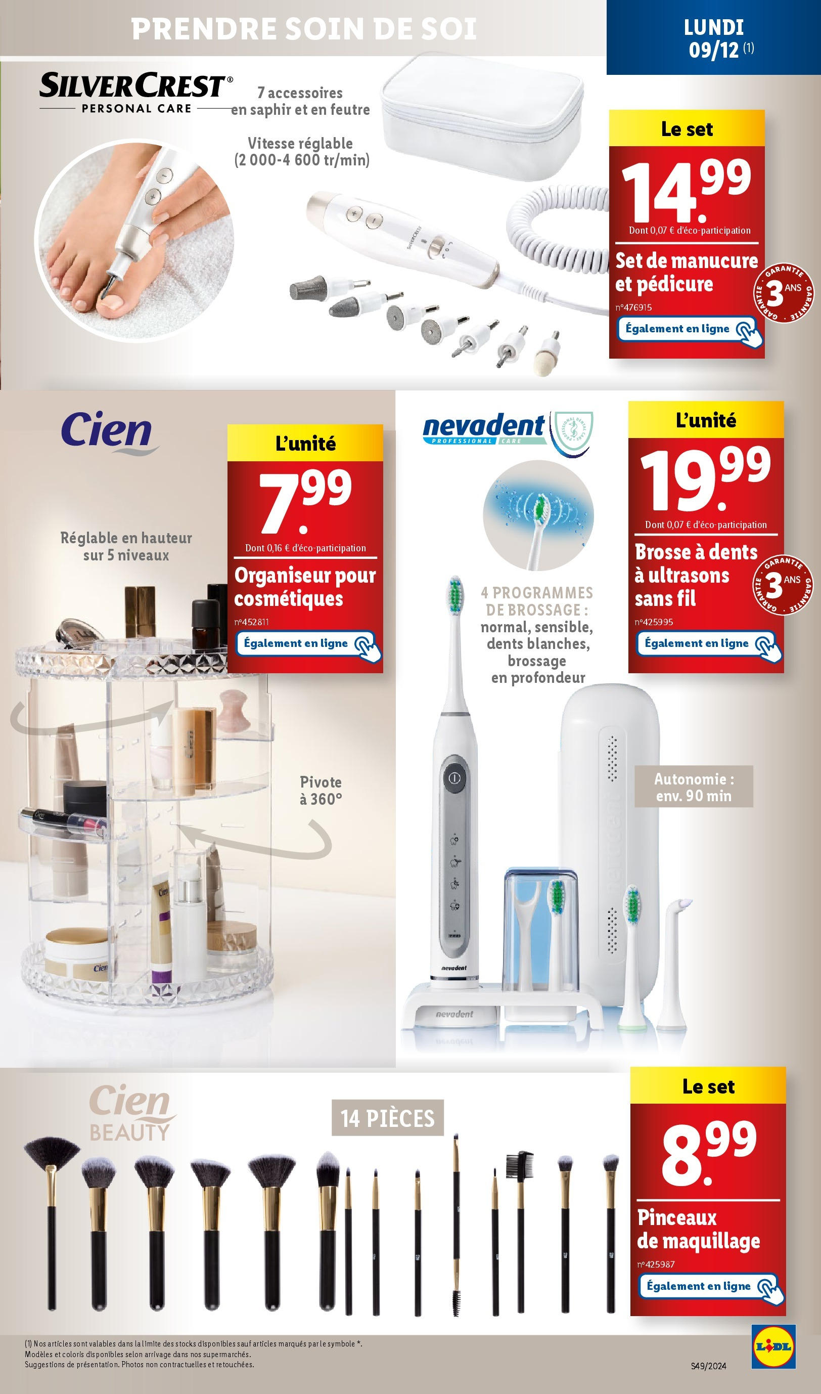 Catalogue LIDL du 03/12/2024 | Promo prospectus en ligne | Page: 75 | Produits: Maquillage, Brosse, Brosse à dents